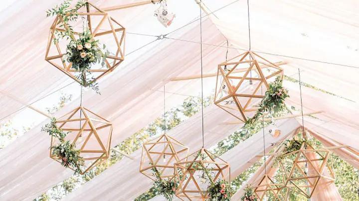 Contemporary Tented Wedding In Blush Palette Accented With Metallics Mobile Image