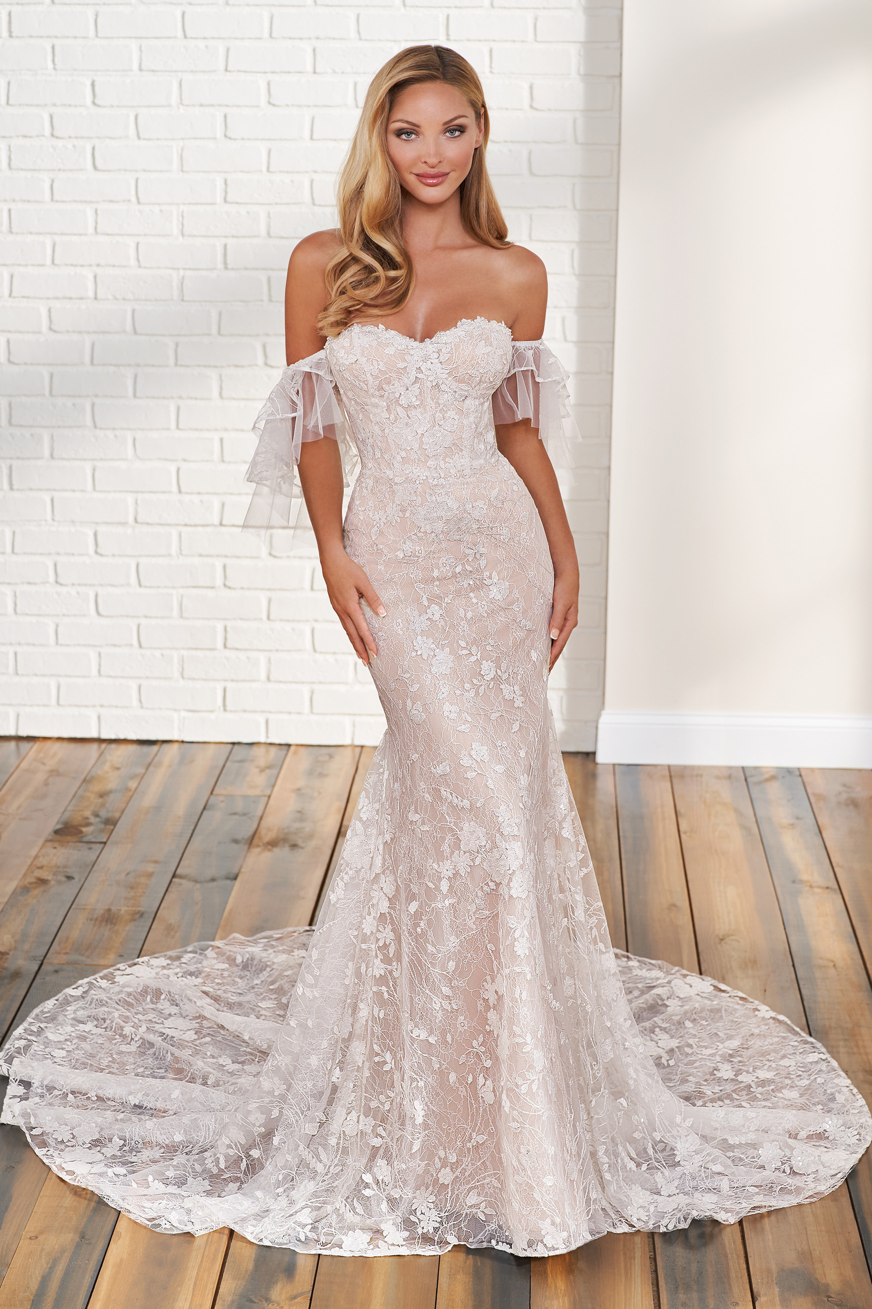 Sequin Lace Wedding Dress | 122178