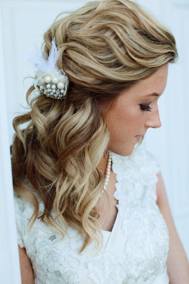 15 Fabulous Half Up Half Down Wedding Hairstyles we ❤ this! moncheribridals.com