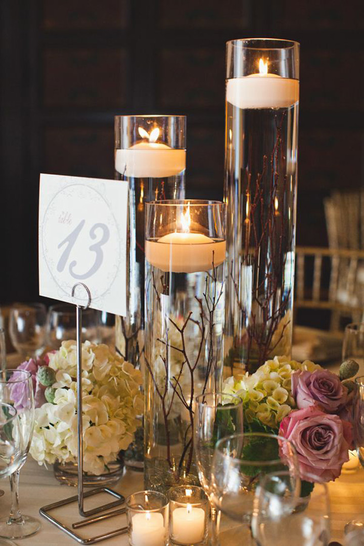 candle wedding table centerpieces