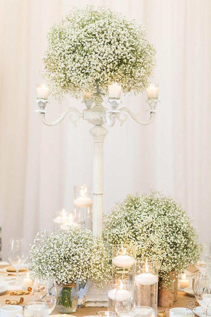 white wedding centerpiece ~ we ❤ this! moncheribridals.com