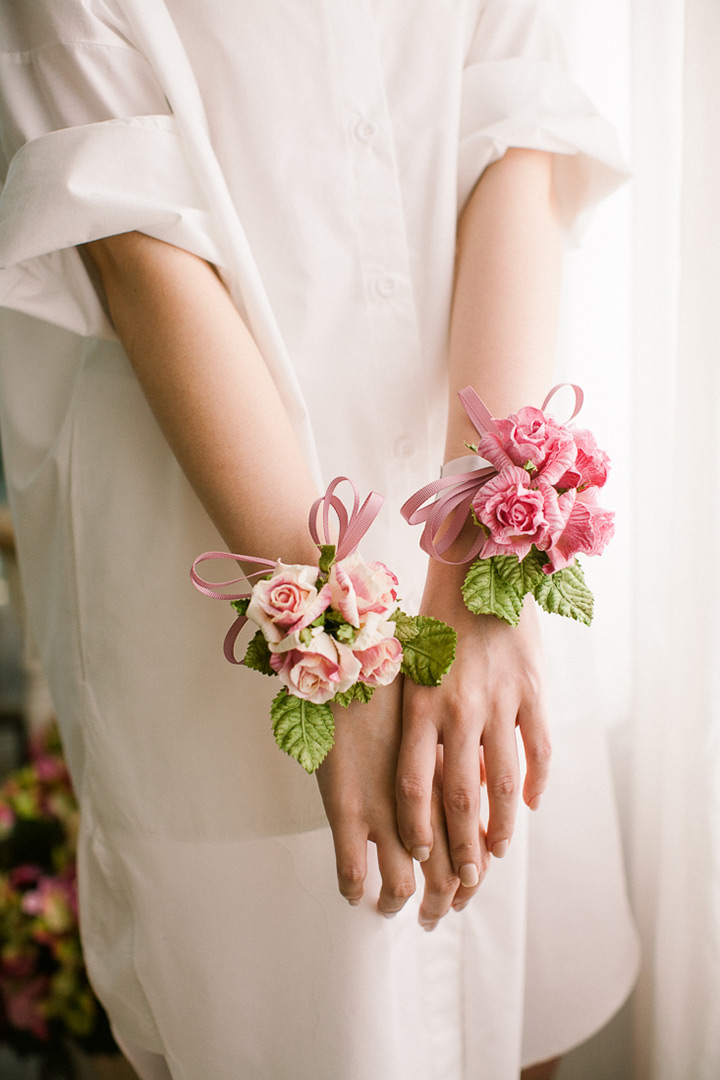 wedding flower corsage bracelet