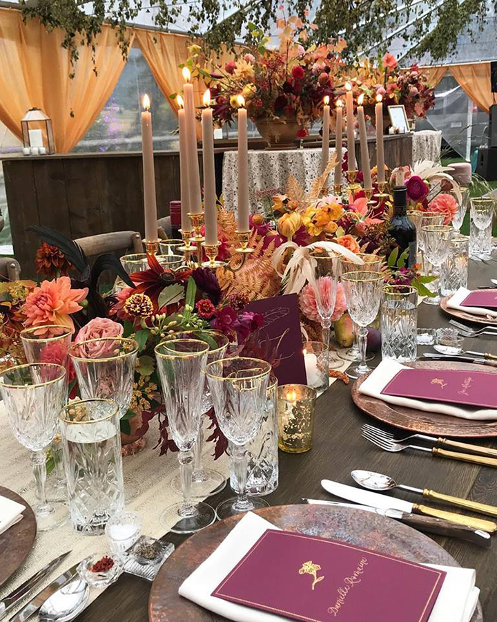 Sneak Peek Of Fabulous Fall Wedding Reception Tent