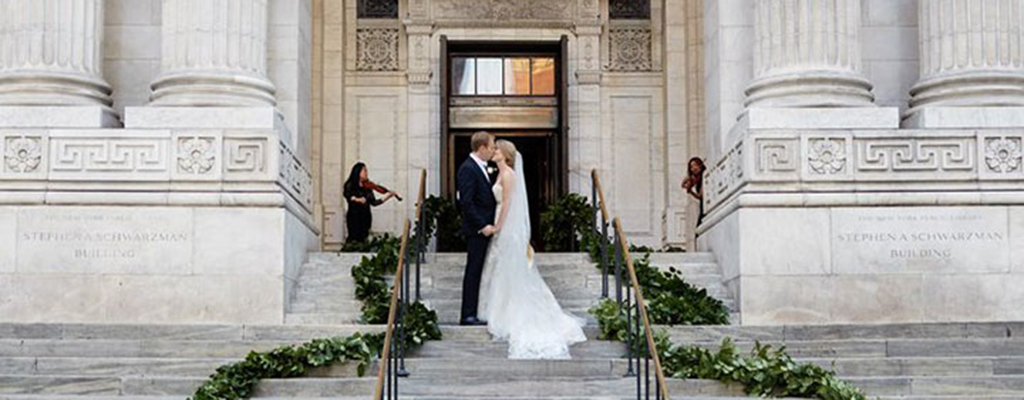 Yards of Garland Create A Grand Entrance For Wedding Desktop Image